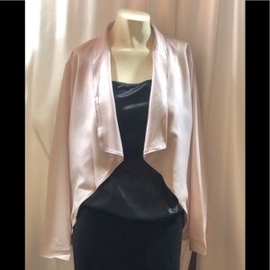 Blush, open swing cardigan style polyester top